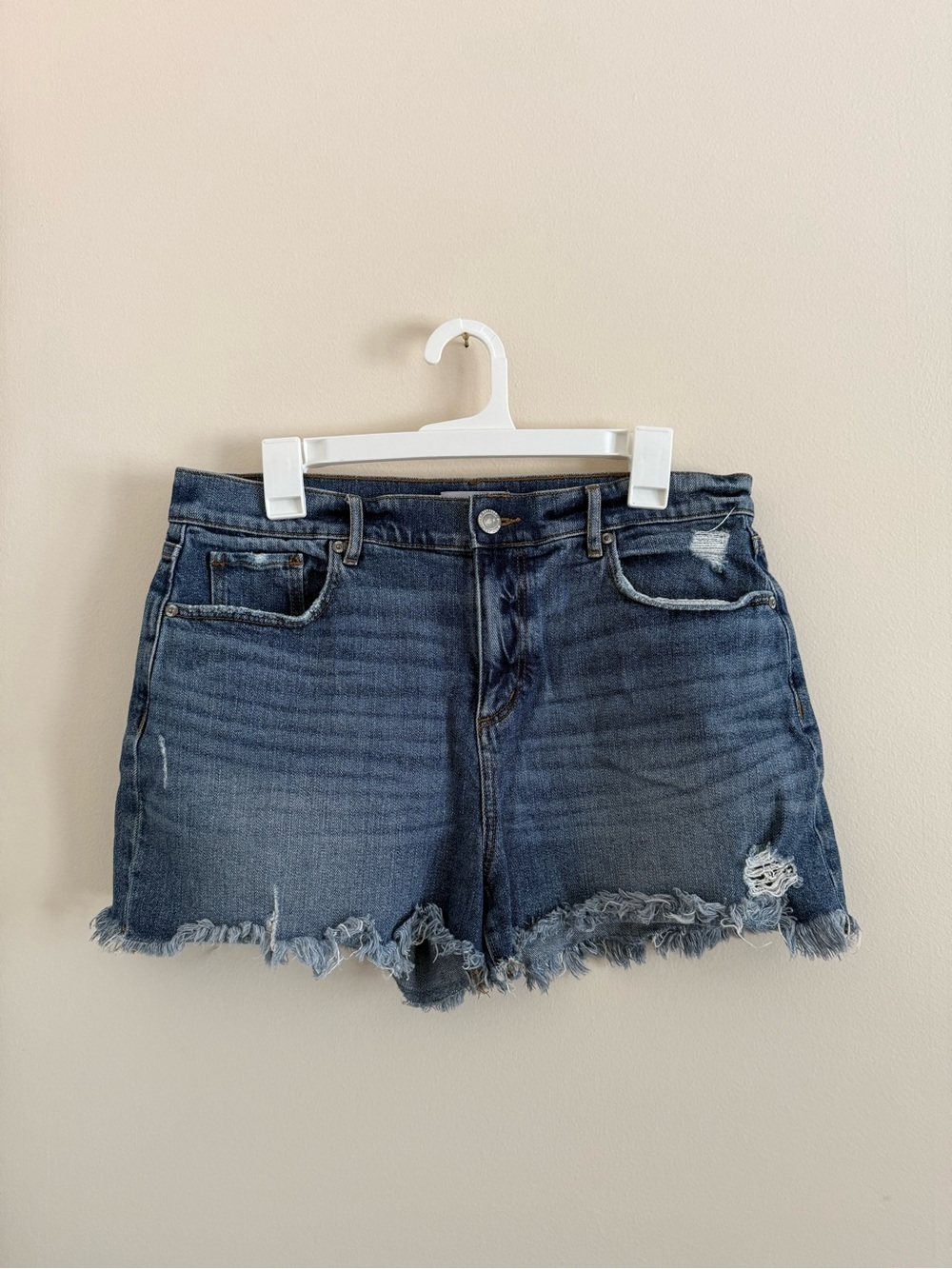 LOFT Distressed Dark Blue Denim Cutoff Shorts Women’s 29/8